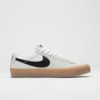 Nike SB Blazer Low Pro GT Shoes in White and Black and White - White thumbnail