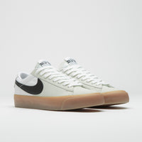 Nike SB Blazer Low Pro GT Shoes in White and Black and White - White thumbnail