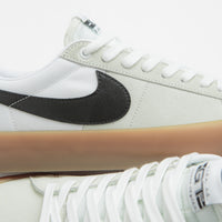 Nike SB Blazer Low Pro GT Shoes in White and Black and White - White thumbnail