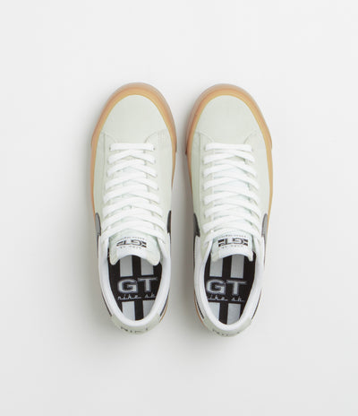 Nike SB Blazer Low Pro GT Shoes in White and Black and White - White