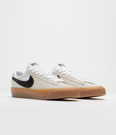 Nike SB Blazer Low Pro GT Shoes in White and Black and White - White