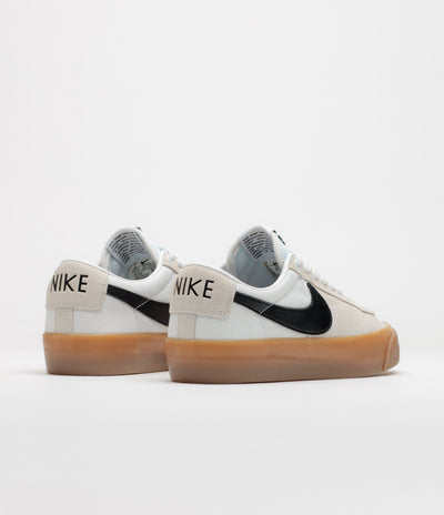 Nike SB Blazer Low Pro GT Shoes in White and Black and White - White