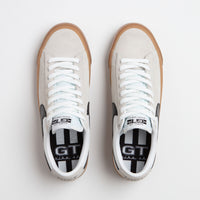 Nike SB Blazer Low Pro GT Shoes in White and Black and White - White thumbnail