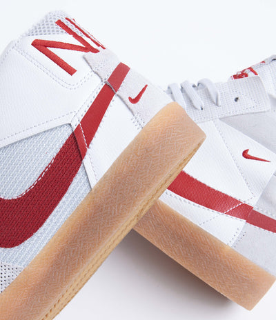 Nike SB Blazer Mid Premium Shoes - Summit White / University Red