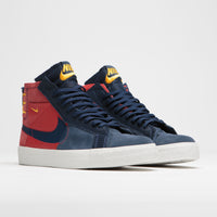 Nike SB Blazer Mid Premium Shoes - University Red / Midnight Navy thumbnail