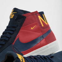 Nike SB Blazer Mid Premium Shoes - University Red / Midnight Navy thumbnail