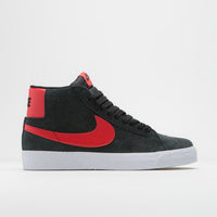 Nike SB Blazer Mid Shoes in Black and University Red and Black - White thumbnail