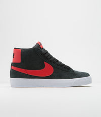 Nike SB Blazer Mid Shoes in Black and University Red and Black - White