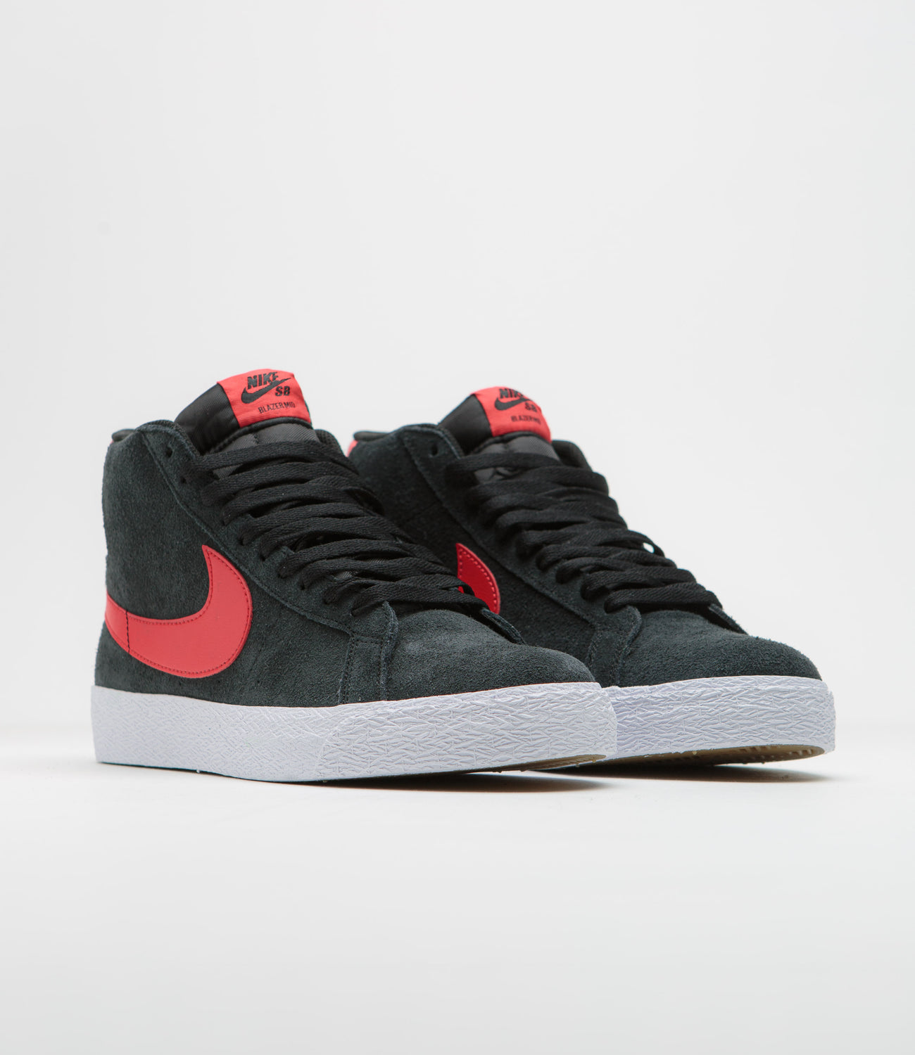 Nike SB Blazer Mid Shoes - Black / University Red - Black - White | Flatspot