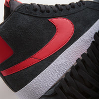 Nike SB Blazer Mid Shoes in Black and University Red and Black - White thumbnail