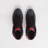 Nike SB Blazer Mid Shoes - Black / University Red - Black - White thumbnail