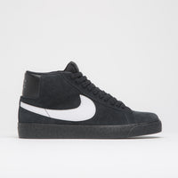Nike SB Blazer Mid Shoes in Black and White and Black - Black thumbnail