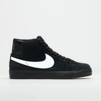 Nike SB Blazer Mid Shoes in Black and White and Black - Black thumbnail