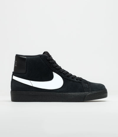 Nike SB Blazer Mid Shoes in Black and White and Black - Black