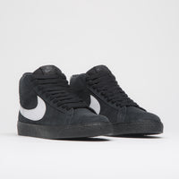 Nike SB Blazer Mid Shoes in Black and White and Black - Black thumbnail
