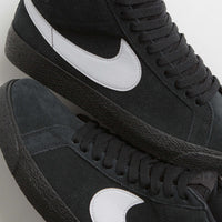Nike SB Blazer Mid Shoes in Black and White and Black - Black thumbnail