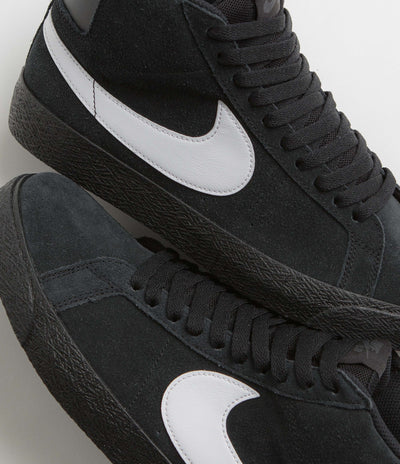 Nike SB Blazer Mid Shoes in Black and White and Black - Black