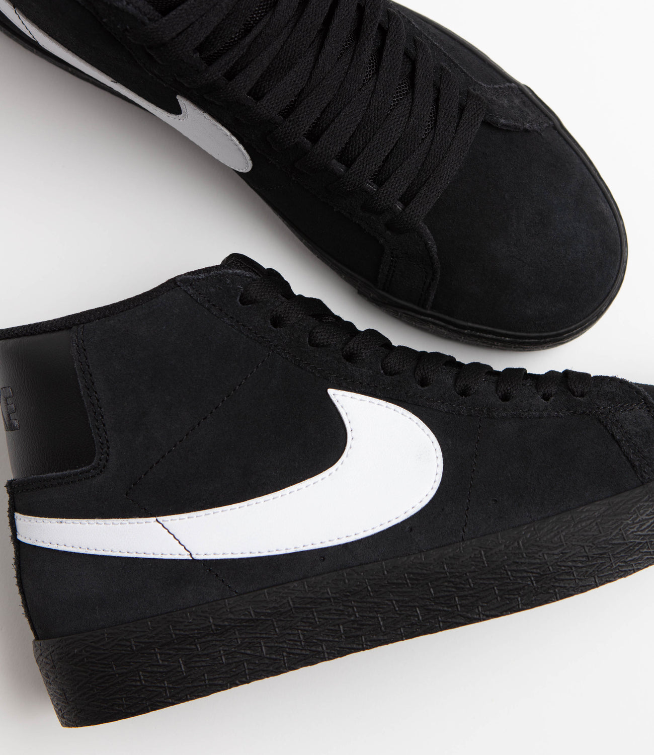 Nike SB Blazer Mid Shoes - Black / White - Black - Black | flatspot