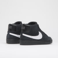 Nike SB Blazer Mid Shoes in Black and White and Black - Black thumbnail