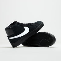 Nike SB Blazer Mid Shoes in Black and White and Black - Black thumbnail