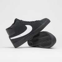 Nike SB Blazer Mid Shoes in Black and White and Black - Black thumbnail