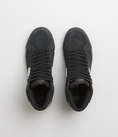 Nike SB Blazer Mid Shoes in Black and White and Black - Black