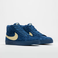 Nike SB Blazer Mid Shoes - Coastal Blue / Pale Yellow - Coastal Blue thumbnail