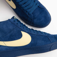 Nike SB Blazer Mid Shoes - Coastal Blue / Pale Yellow - Coastal Blue thumbnail