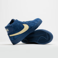 Nike SB Blazer Mid Shoes - Coastal Blue / Pale Yellow - Coastal Blue thumbnail