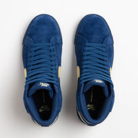 Nike SB Blazer Mid Shoes - Coastal Blue / Pale Yellow - Coastal Blue thumbnail