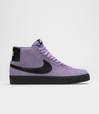 Nike SB Blazer Mid Shoes in Dusty Amethyst and Black and Dusty Amethyst