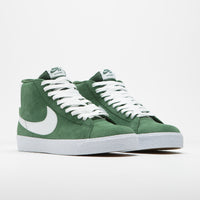 Nike SB Blazer Mid Shoes in Fir and White and Fir - White thumbnail