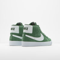 Nike SB Blazer Mid Shoes in Fir and White and Fir - White thumbnail