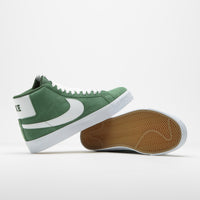 Nike SB Blazer Mid Shoes in Fir and White and Fir - White thumbnail