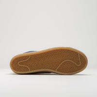 Nike SB Orange Label Blazer Mid Shoes in Navy and White and Navy - Gum Light Brown thumbnail