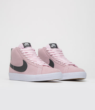 Nike SB Blazer Mid Shoes - Pink Foam / Anthracite - White - Gum Yellow