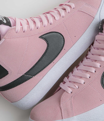 Nike SB Blazer Mid Shoes - Pink Foam / Anthracite - White - Gum Yellow