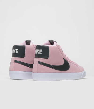 Nike SB Blazer Mid Shoes - Pink Foam / Anthracite - White - Gum Yellow