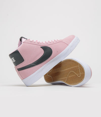 Nike SB Blazer Mid Shoes - Pink Foam / Anthracite - White - Gum Yellow