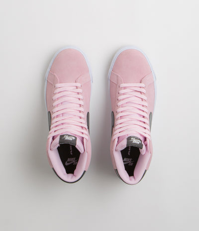 Nike SB Blazer Mid Shoes - Pink Foam / Anthracite - White - Gum Yellow