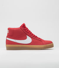 Nike SB Orange Label Blazer Mid Shoes in University Red and White and White