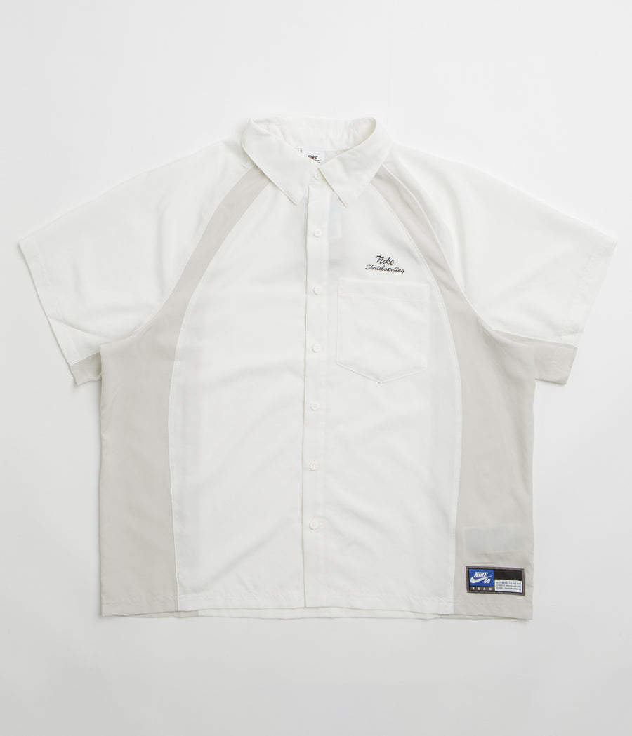 Nike SB Bowler Shirt in Sail and Light Bone / Black