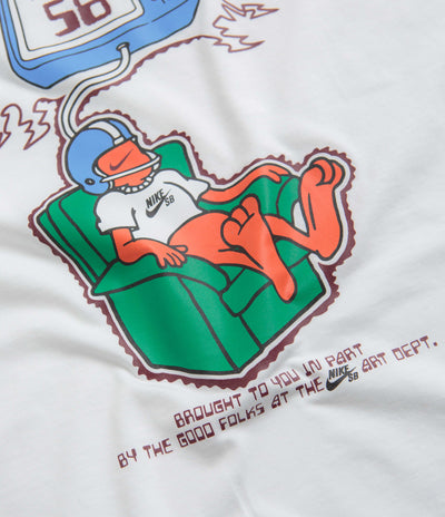 Nike SB Brainwash Long Sleeve T-Shirt in White