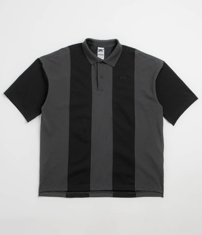 Nike SB Break Striped Polo Shirt - Black / Dark Smoke Grey / Black