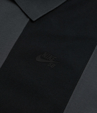 Nike SB Break Striped Polo Shirt - Black / Dark Smoke Grey / Black