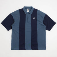 Nike SB Break Striped Polo Shirt - Blue Eclipse / New Slate / White thumbnail