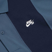 Nike SB Break Striped Polo Shirt - Blue Eclipse / New Slate / White thumbnail