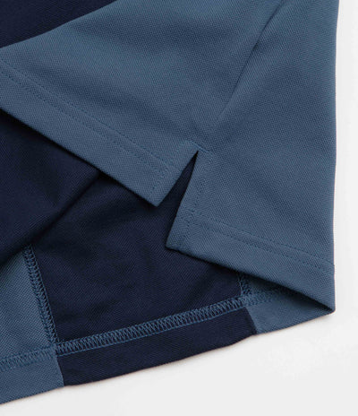 Nike SB Break Striped Polo Shirt - Blue Eclipse / New Slate / White