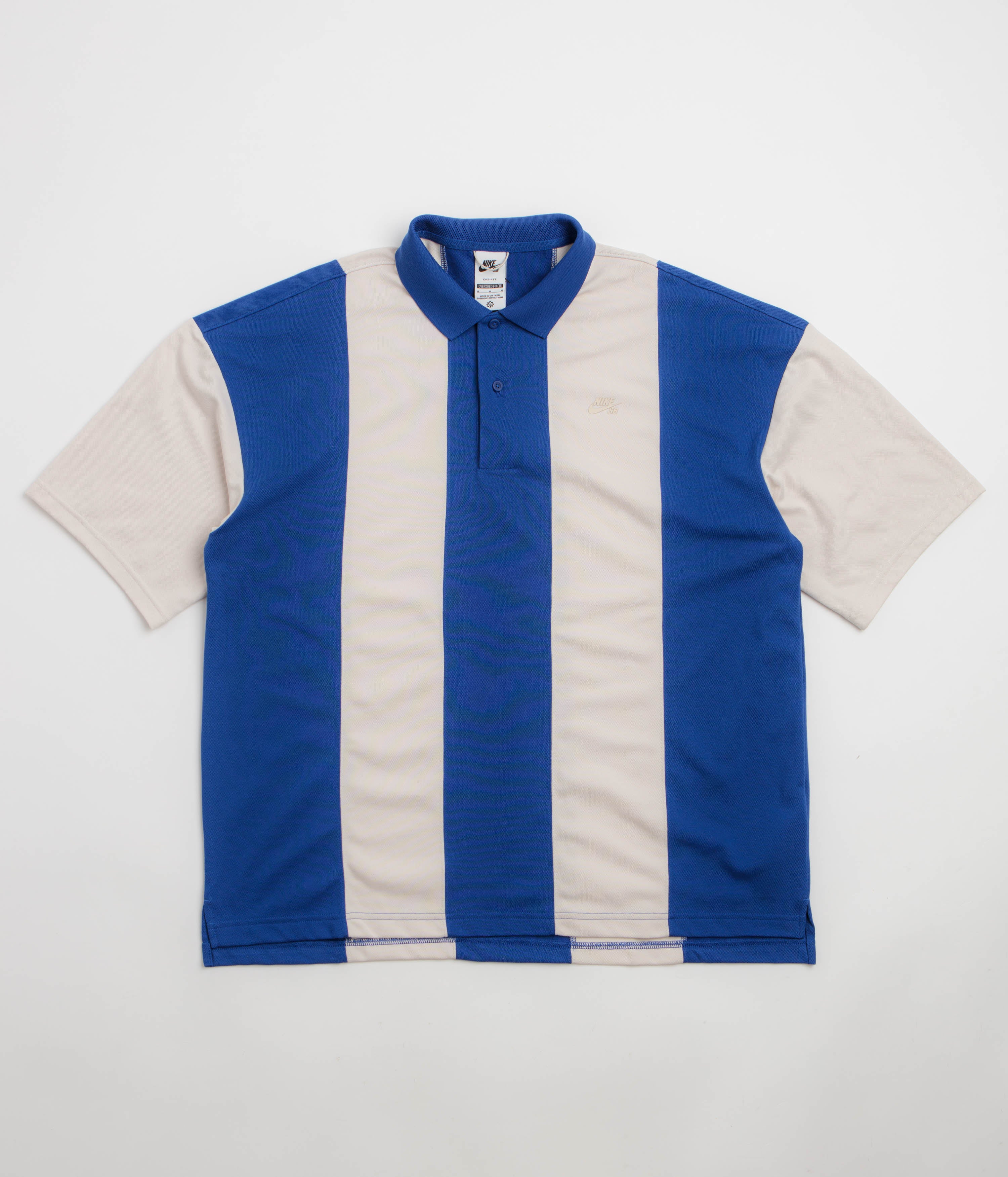 Nike SB Break Striped Polo Shirt - Light Orewood Brown / Old Royal / Light Orewood Brown