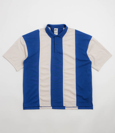 Nike SB Break Striped Polo Shirt - Light Orewood Brown / Old Royal / Light Orewood Brown